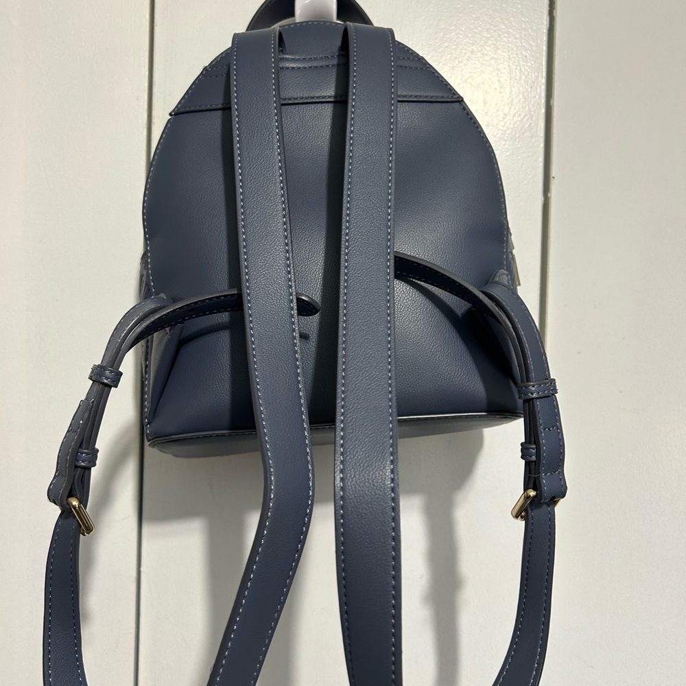 LOVE Moschino Blue Embossed Backpack - Picture 3 of 13